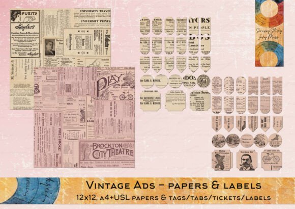 Download Vintage Ads - Papers &amp; Labels - Ads Collection